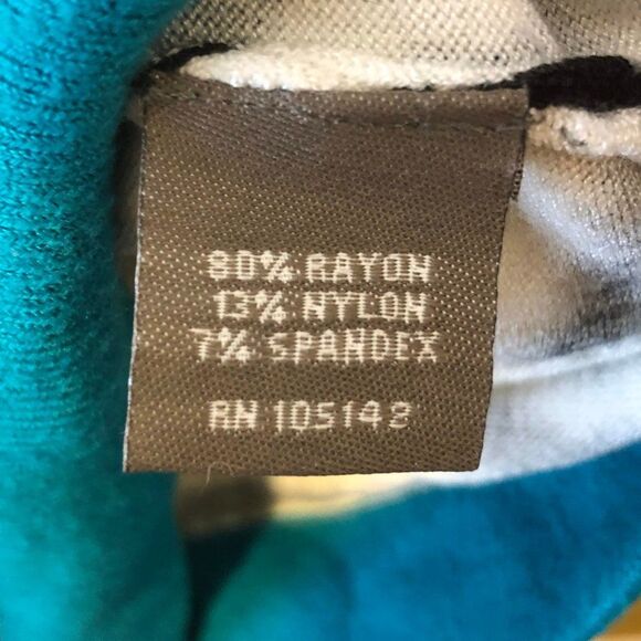 Kenar Sweater Teal White Animal Print Cardigan M - Picture 4 of 4